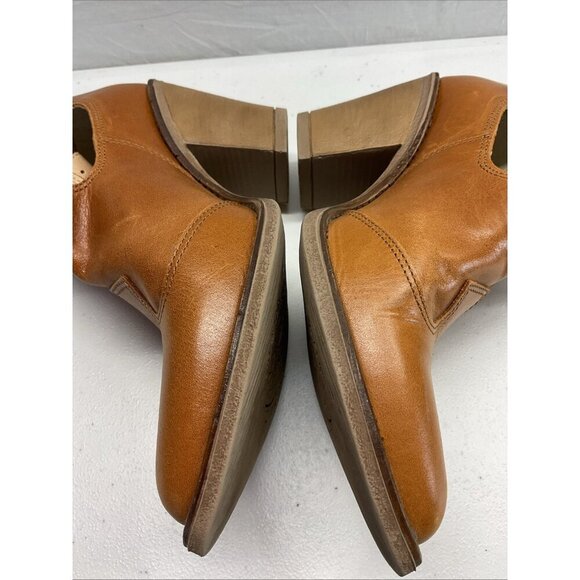 Lascana Leather cut out heeled Booties Ankle US 8 Made‎ in Italy western BOHO 39 - Picture 6 of 9